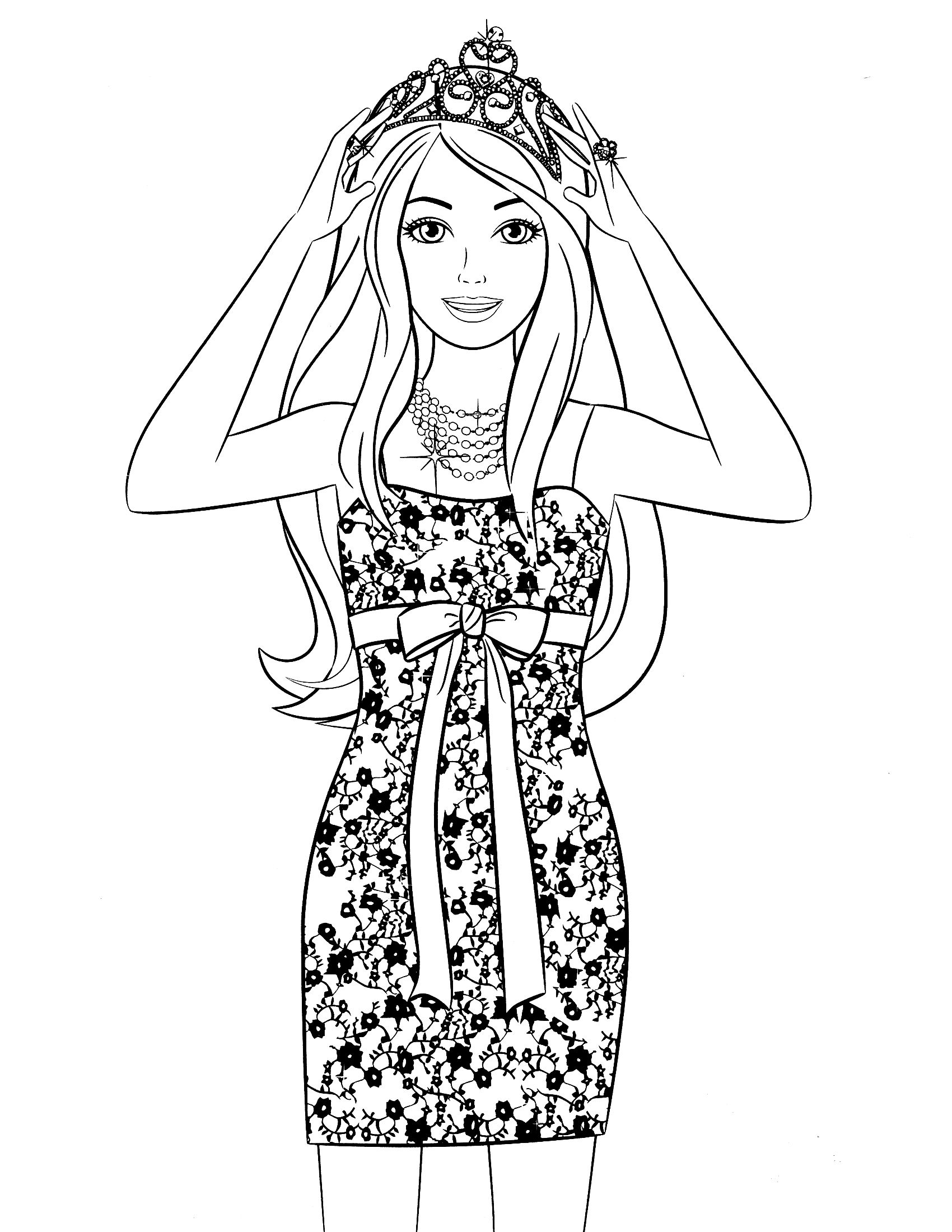 Featured image of post Barbie Colouring Pages For Girls