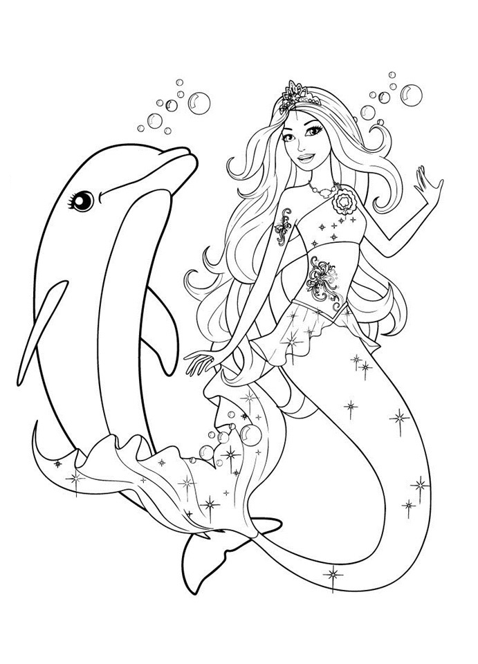 Featured image of post Barbie Colouring Pages Mermaid