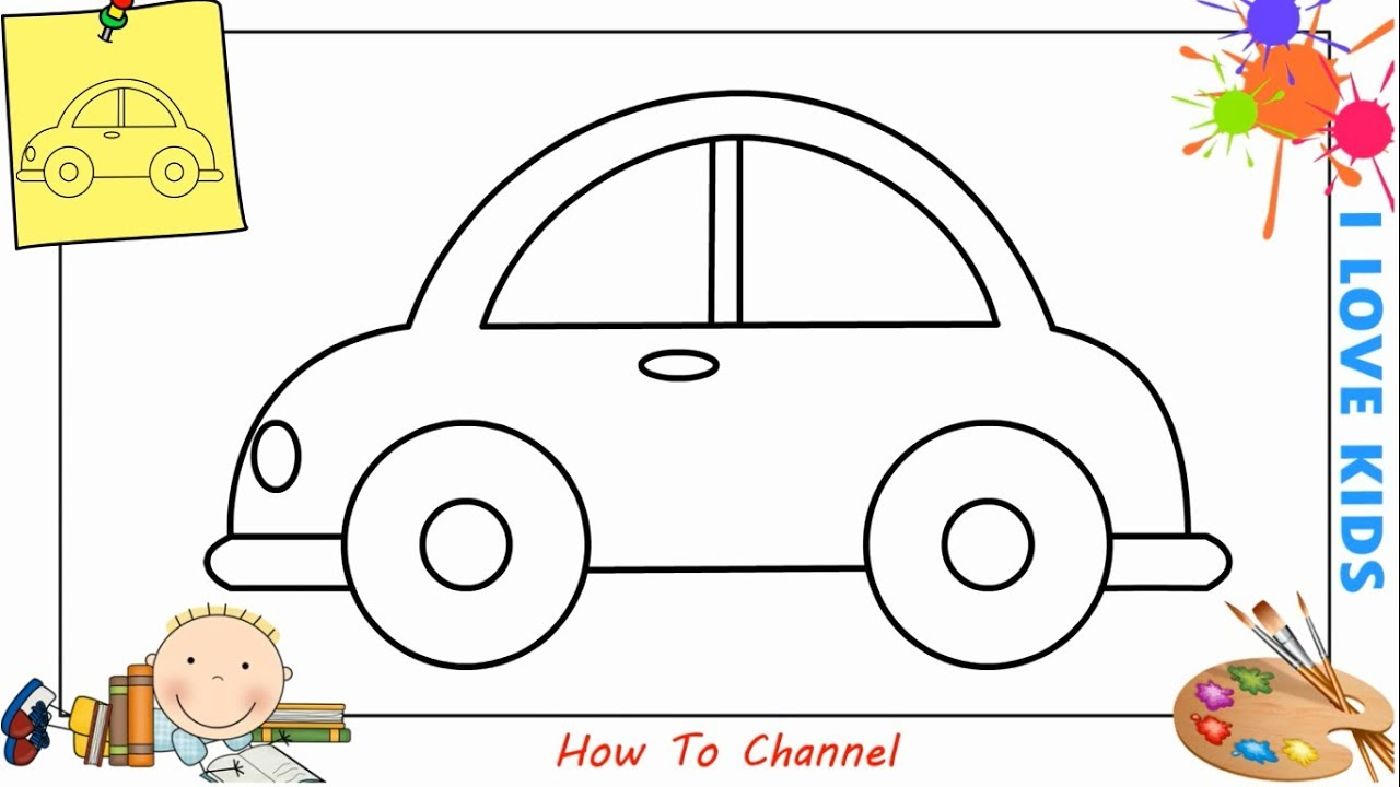 Featured image of post Easy Car Drawing For Kids