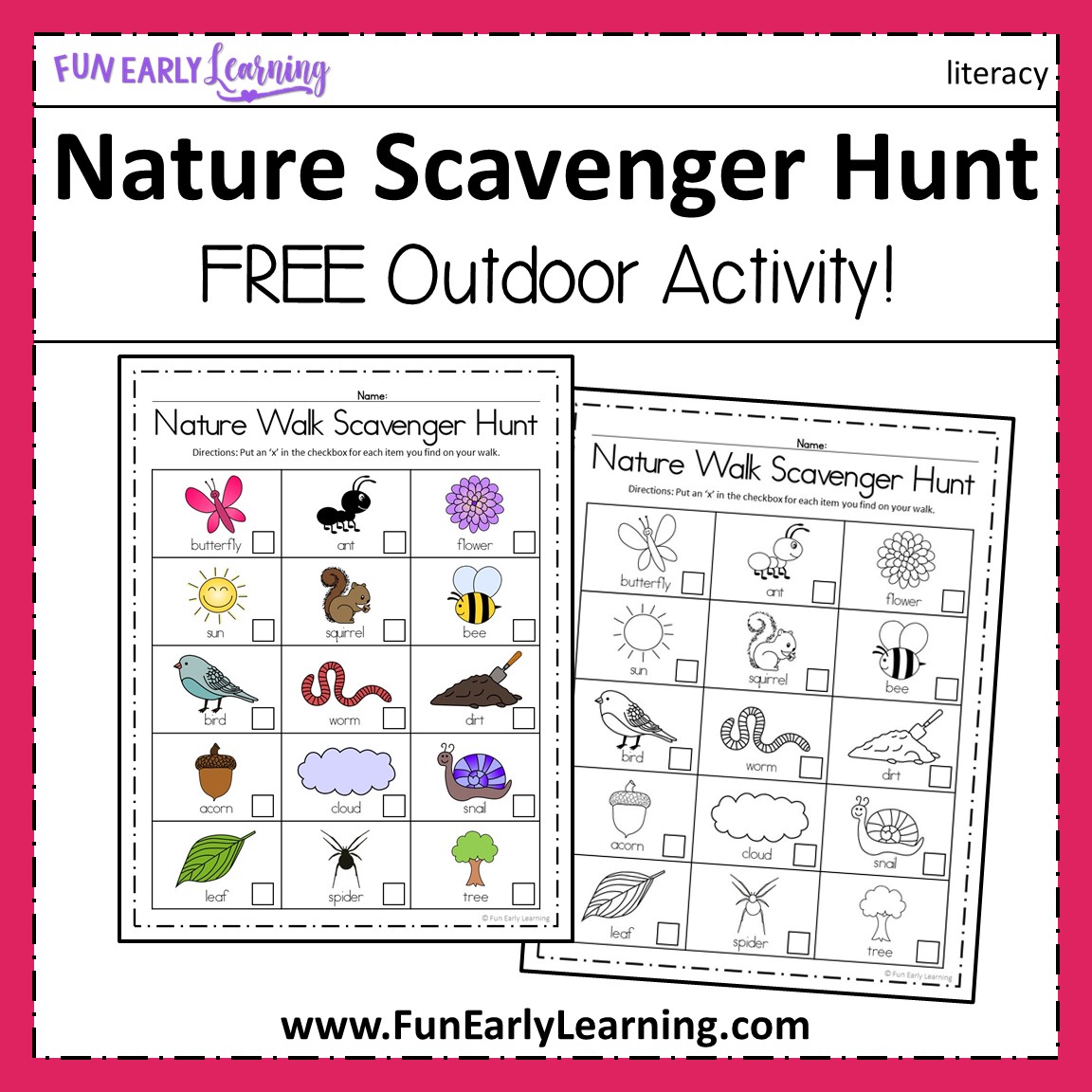 Featured image of post Free Printable Nature Walk Scavenger Hunt